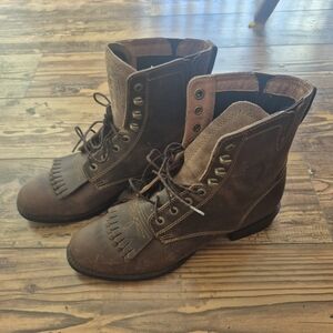 Womens Ariat Heritage Lacer Boots Size 8.5